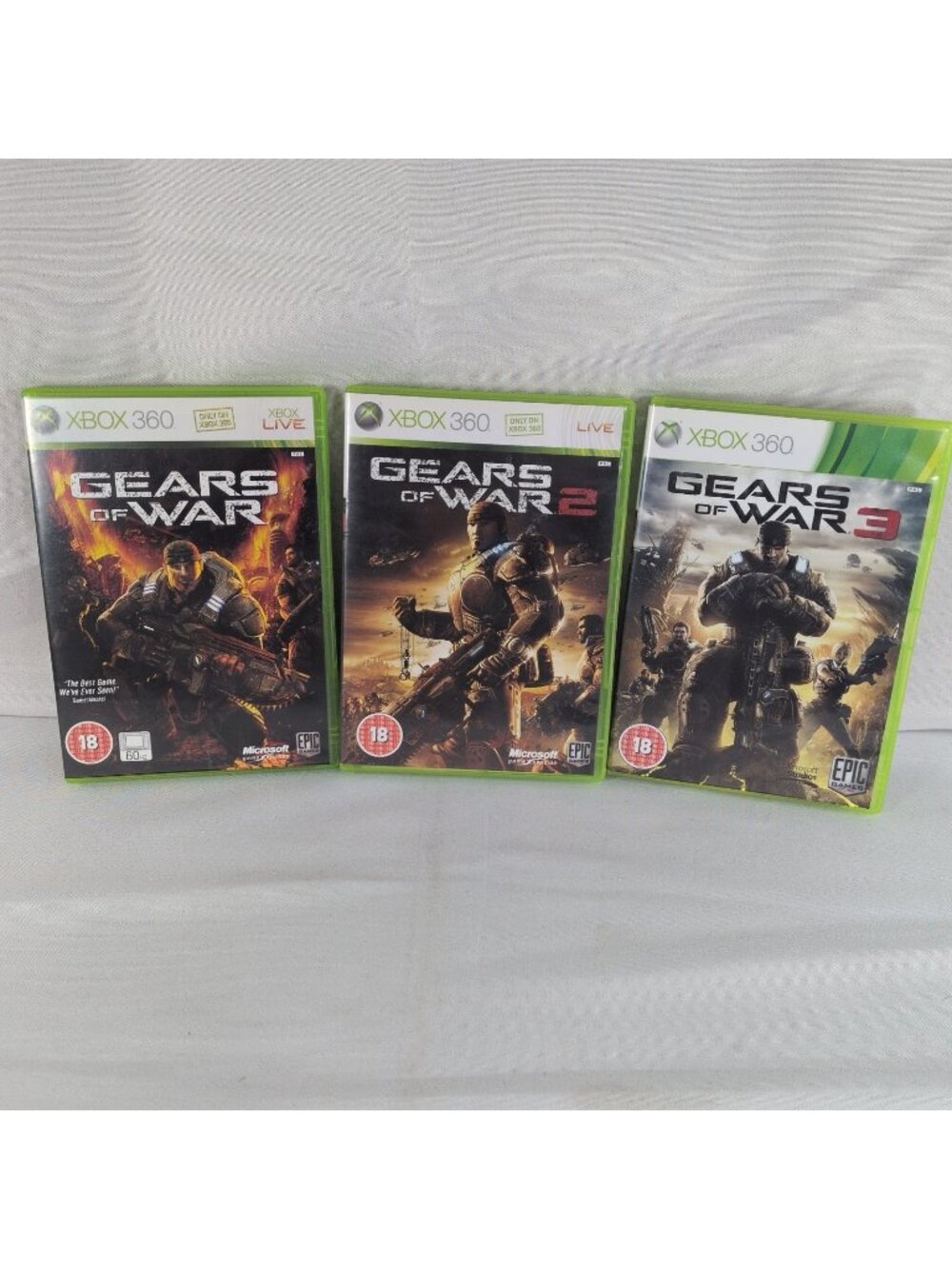 Gears of War 1 2 3 Lot Xbox 360 Trilogy PAL Bundle Manual Inserts CIB NOT TESTED